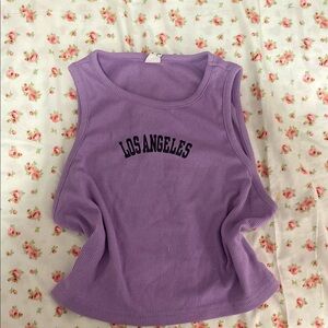 Purple Los Angeles Tank Top